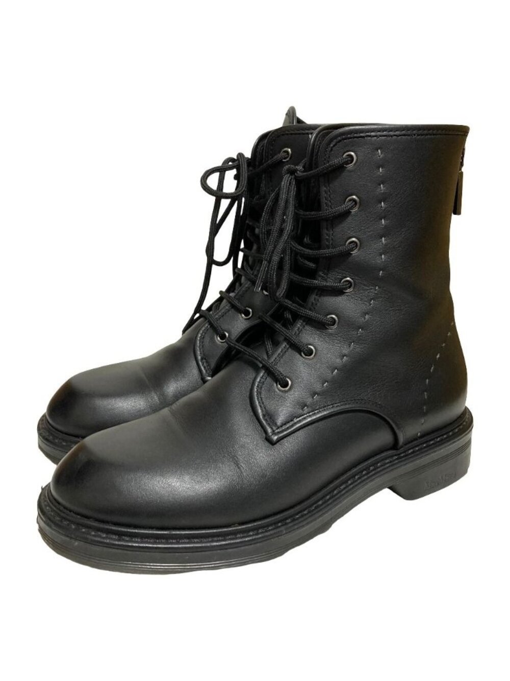 Max Mara Bethv Lace-up Leather Short Ankle Boots Black